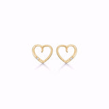Guld & Sølv design Ørering i 14kt Guld med 0,01ct brillant 8350/5/14