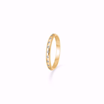 Guld & Sølv Design Ring i 8kt Guld med Zirkon 6449/08