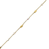 Guld & Sølv Design Armbånd i Forgyldt Sølv med forskellige perler 81027