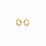 Guld & Sølv Design Øreringe i 8kt Guld med Zirkonia 5689/08