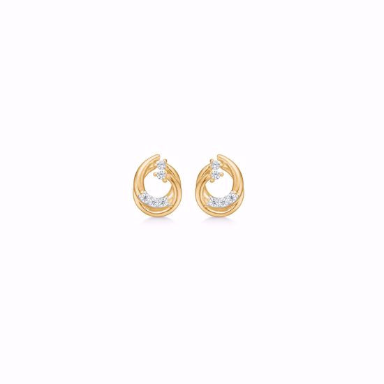 Guld & Sølv Design Øreringe i 8kt Guld med Zirkonia 5689/08