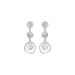 Maanesten Øreringe i Rhodineret Sølv med Spiraler og Muslingeskaller 10117C