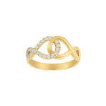 Nordahl Andersen Ring i 8kt Guld med Zirkoner formet som et evighedstegn  10428410300