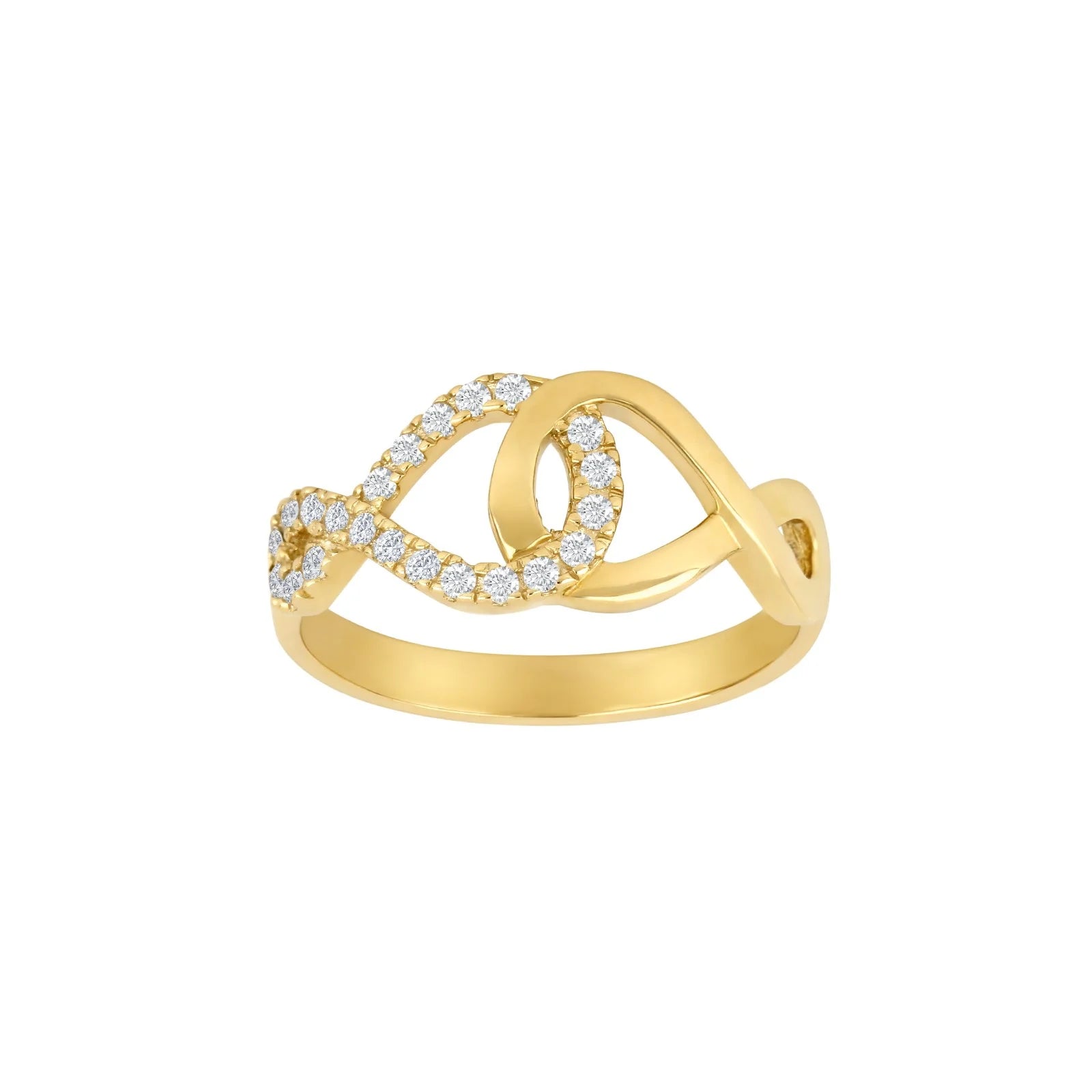 Nordahl Andersen Ring i 8kt Guld med Zirkoner formet som et evighedstegn  10428410300