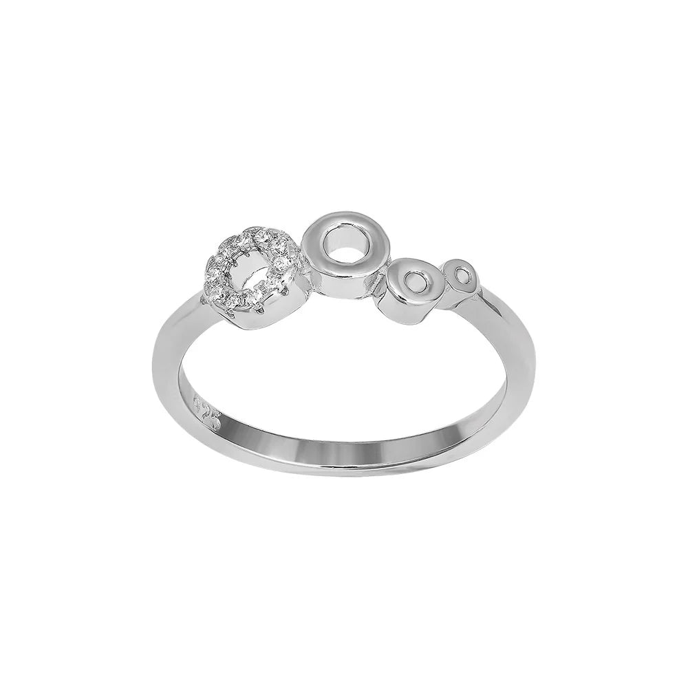 Nordahl Andersen Ring i Rhodineret Sølv med Zirkon  145 098