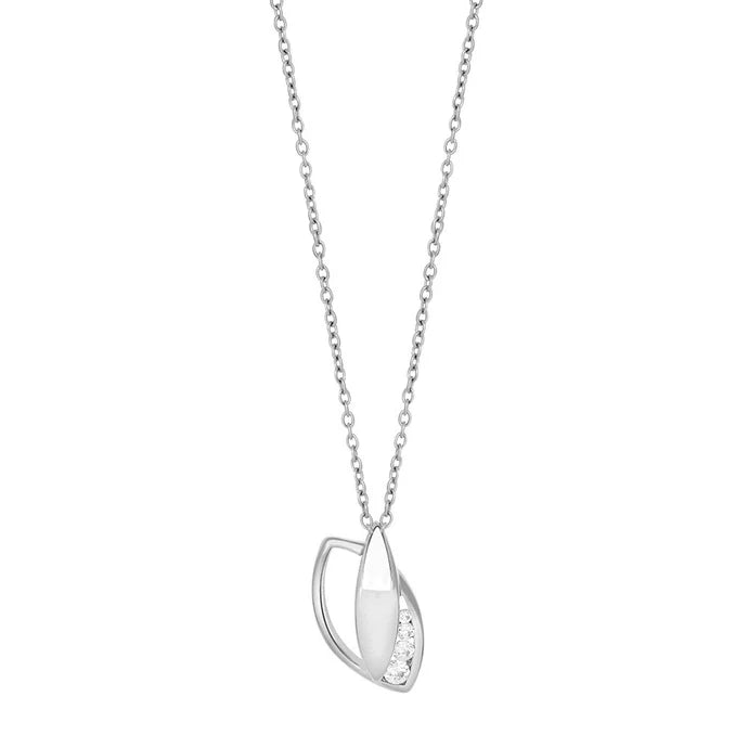 Nordahl Andersen Siersbøl Vedhæng i Rhodineret Sølv med Zirkonia 234 007