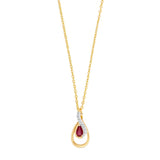 Nordahl Andersen Vedhæng i 14kt Guld med Rubin og Diamant 20470690505