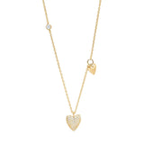 Nordahl Andersen Halskæde i Forgyldt Sølv med Hjerter og Zirkon 20600145900