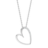 Nordahl Andersen Vedhæng i Rhodineret Sølv formet som et hjerte 20630080900