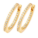 Spirit Icons Creol i Forgyldt Sølv med Zirkon  40362