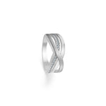 Randers Sølv Ring i Rhodineret Sølv med Zirkon 501708