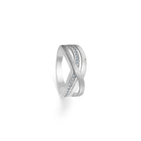 Randers Sølv Ring i Rhodineret Sølv med Zirkon 501708