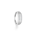 Randers Sølv Ring i Rhodineret Sølv med Zirkon  502508