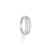 Randers Sølv Ring i Rhodineret Sølv med Zirkon  502508