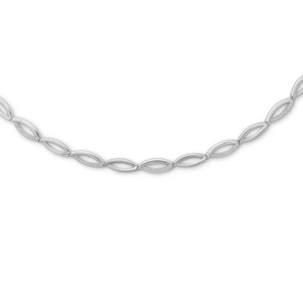 Randers Sølv armbånd i Rhodineret Sølv med ovale led 506806