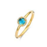 Spirit Icons Ring i Forgyldt Sølv med Blå og Hvide Zirkon  53582