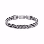 Guld & Sølv Design Armbånd i Stål en Sildebenskæde til Herre 7FB-0824