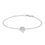 Nordahl Andersen Armbånd i Rhodineret Sølv med en Firkløver til Børn 80250600900