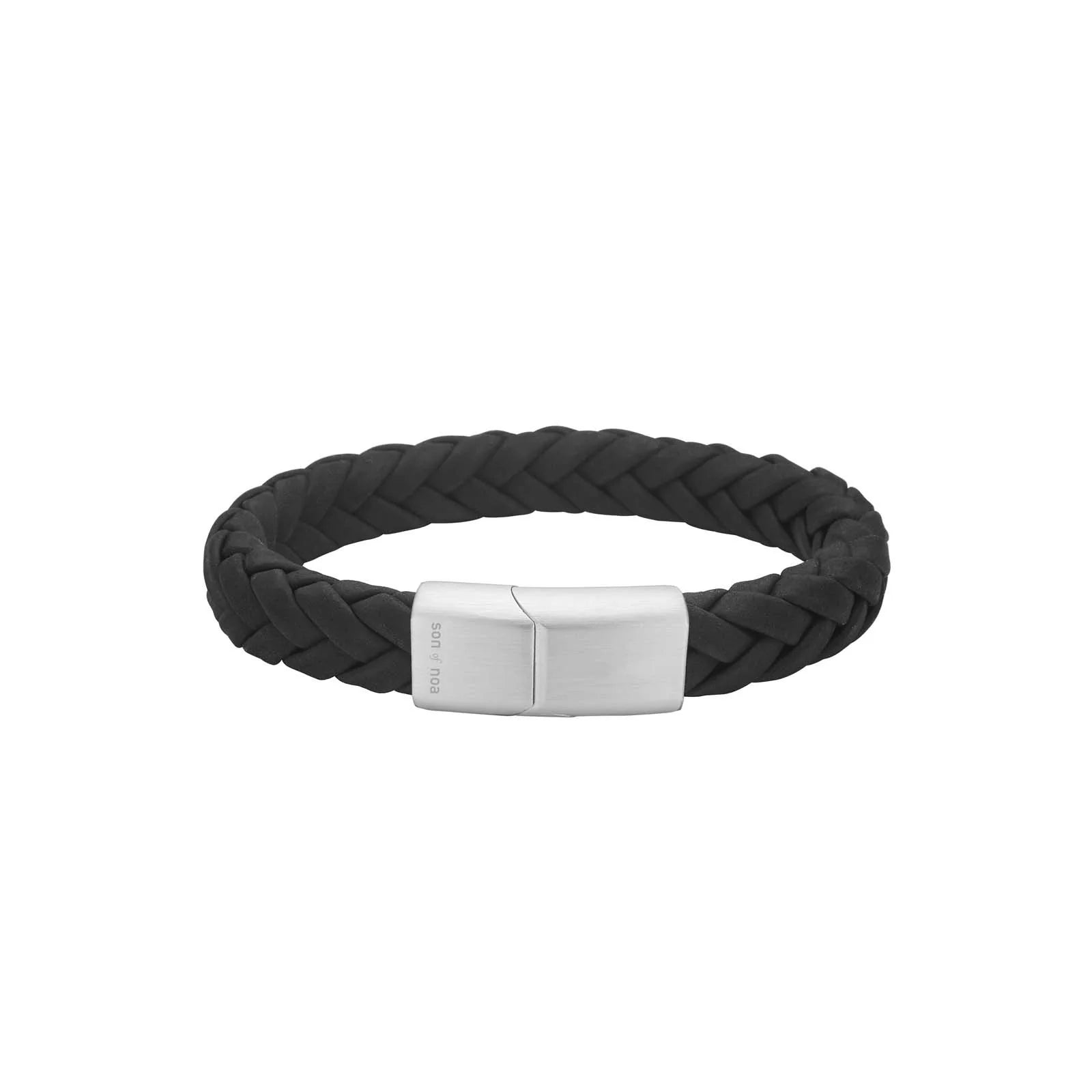 Nordahl Andersen Armbånd i Sort Læder med Stål Lås 80970339123