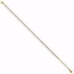 Guld & Sølv Design Armbånd i Forgyldt Sølv med Zirkoner et Tennis armbånd 81029/F