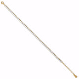Guld & Sølv Design Armbånd i Forgyldt Sølv med Zirkoner et Tennis armbånd 81029/F