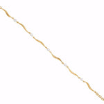 Guld & sølv Design Armbånd i Forgyldt Sølv med Ferskvandsperler 81047
