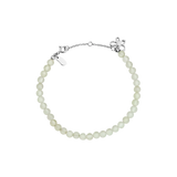 Maanesten Armbånd med Prehnite Sten og en lille Rhodineret Sølv Sommerfugl 8696C