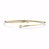 Guld & Sølv design Armbånd i Stål belagt med IP Guldbelægning og Zirkon  8CB-90692