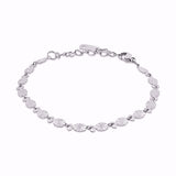 Guld & Sølv design Armbånd i Rustfri Stål med små Blomster formet led 8CB-91367