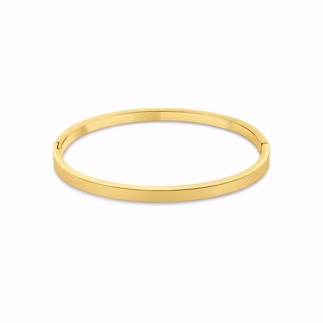 Guld & Sølv Design Armring i Stål med IP Guldbelægning 4mm Tråd 8CB-91376