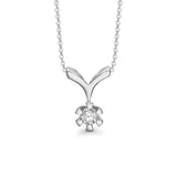 Aagaard Vedhæng i 8kt Hvidguld med en 0,03Ct Diamant WSI  88849903-34