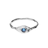 Maanesten Argos Ring i Rhodineret Sølv med Labradorit 4809C