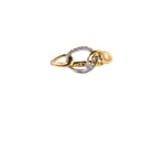 Guld & Sølv Design Ring i 8kt Guld /Hvidguld med Zirkoner  8395/6/08
