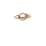 Guld & Sølv Design Ring i 8kt Guld /Hvidguld med Zirkoner  8395/6/08
