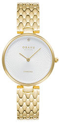 Obaku Dame Ur i Double Stål med en Diamant  V256LXGISG