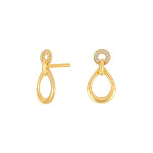 Nordahl Andersen Øreringe i 14kt Guld med Diamanter 30100350500