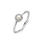 Spirit Icons Euphoria Ring I Rhodineret Sølv Med Ferskvandsperle Og Zirkonia 53551