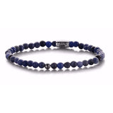 Guld & Sølv Design Frank Armbånd Elastik Med Blå Sodalite Sten 7Fb-0317