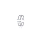 Guld & Sølv Design Ring Sølv Med Zirkon 1904/2