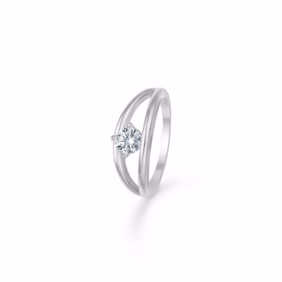 Guld & Sølv Design Ring I Rhodineret Sølv Med Zirkonia 1973/2
