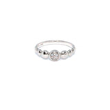 Aagaard Ring Rhodineret Sølv Med Zirkon 21622892-75