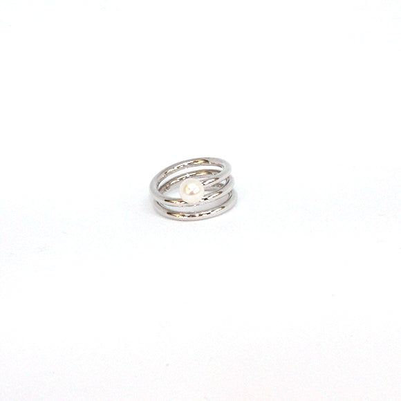 Aagaard Ring Rhodineret Sølv med Perle 21653494