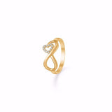 Guld & Sølv Design Ring I 8Kt Guld Med Zirkonia 6406/08