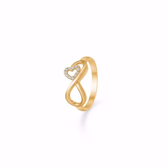 Guld & Sølv Design Ring I 8Kt Guld Med Zirkonia 6406/08