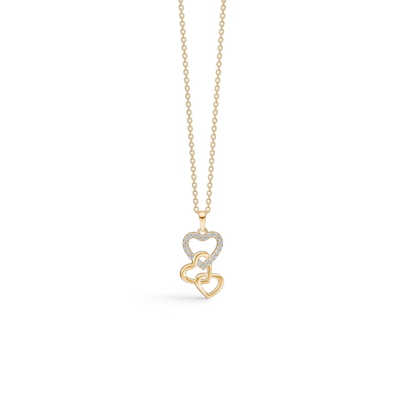 Guld & Sølv Design Vedhæng I 8Kt Guld Med Zirkonia 7432/08