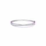 Guld & Sølv Design Armbånd I Rhodineret Sølv Med Zirkonia 8039