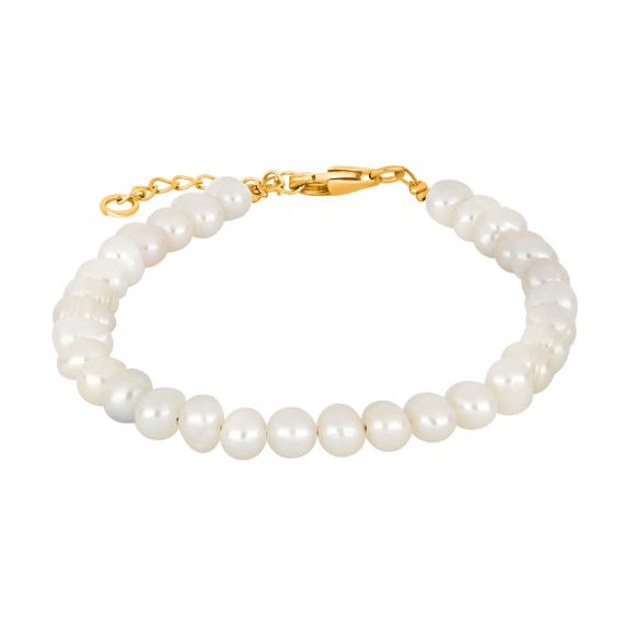 Siersbøl Armbånd Med 4Mm Ferskvandsperler Og Forgyldt Lås 80890015900