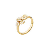 Lund Marguerit Ring Med 4 Margueritter I Forgyldt Sølv 9075046-M