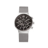 Obaku Herreur Dato Stål Sort Skive V180Gccbmc