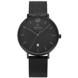 Ole Brix Obaku Ur Herre Stål Sort Skive Dato V181Gdbbmb